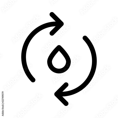 Recycling Water Rotation Ecology Nature Environmental Protection Reserve Energy vector icon