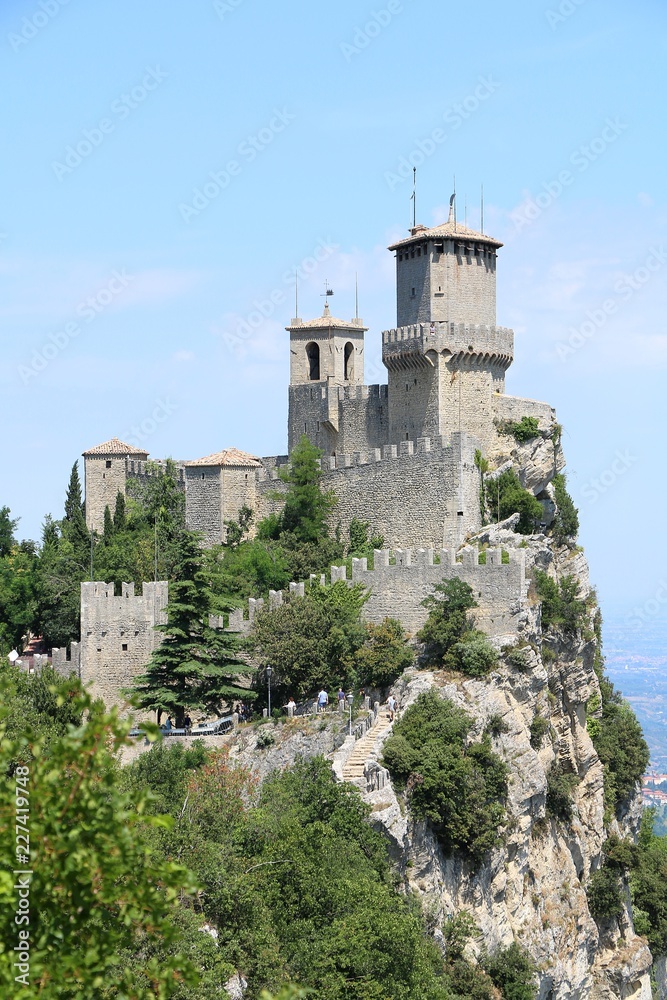 Republic of San Marino. Torre Guaita or Prima Torre on the top of Monte Titano.
