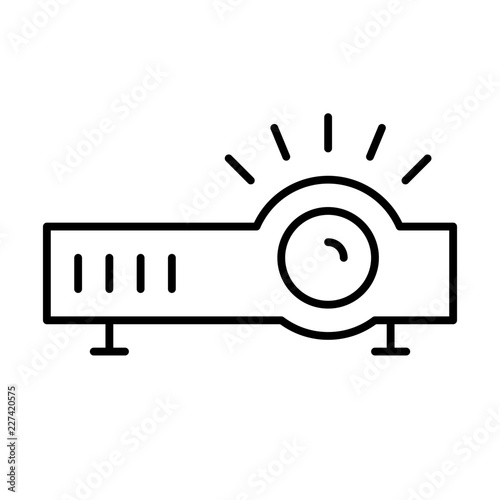 Projector Presentation Powerpoint Keynote Speech Business vector icon