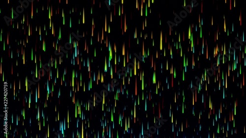 Meteor Night1 - Rainbow -Motion Graphic -10sec Seamless Loop -4K UHD- 3840-2160 photo