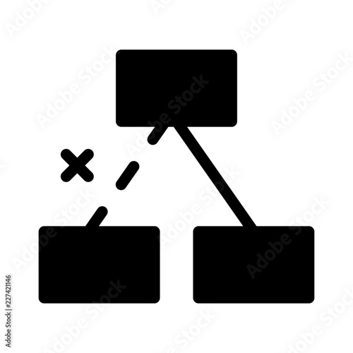 Reassign Wire Visual Coding Programming vector icon