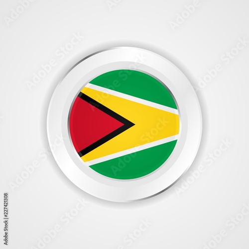Free Download Guyana flag in glossy vector icon. - GFXLoad