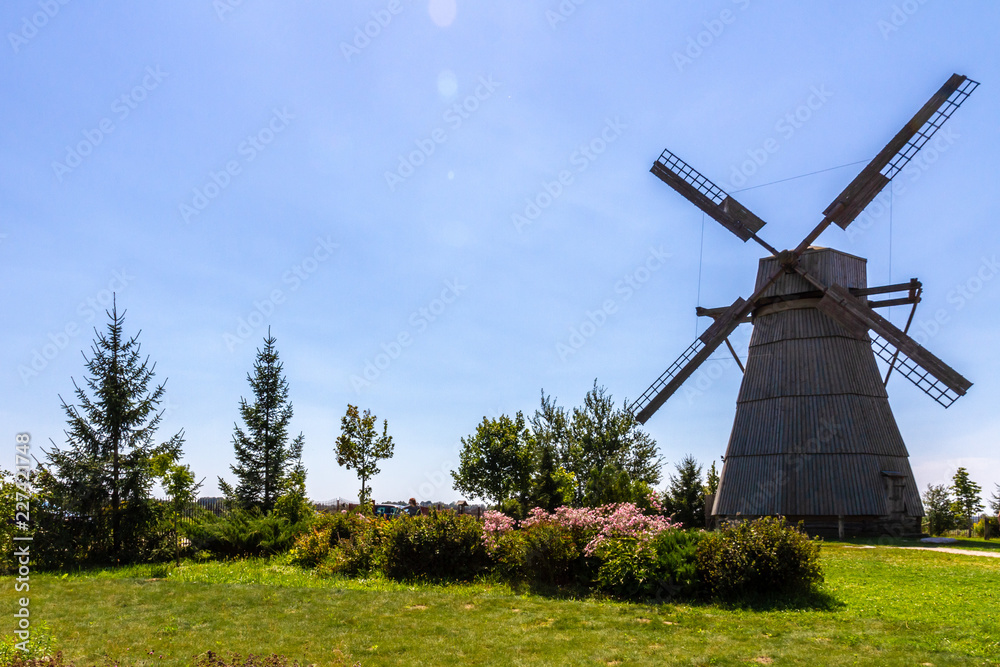 old wooden windmill old wooden windmill