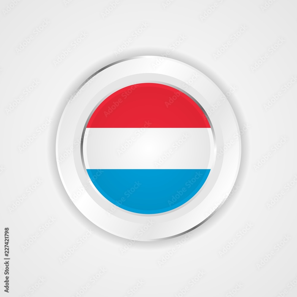 Luxembourg flag in glossy vector icon. Luxembourg flag in glossy vector icon.