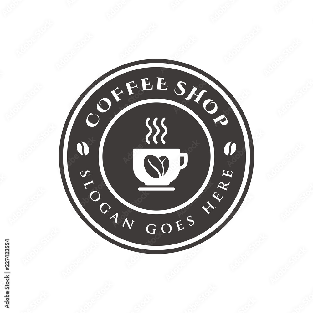 Coffee, coffee shop logo template Coffee, coffee shop logo template