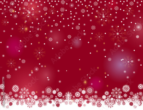 Wallpaper Mural Falling snow magic border on a dark wine background. Abstract winter night lights blurry background for your Merry Christmas and Happy New Year design. Vector holiday illustration. Place for your text Torontodigital.ca