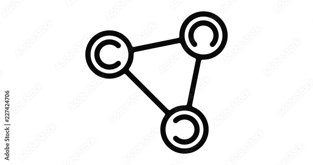 Molecule line icon motion graphic animation with alpha channel. Molecule line icon motion graphic animation with alpha channel.