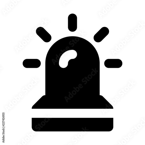 Siren Alarm Bell Signal Alert vector icon