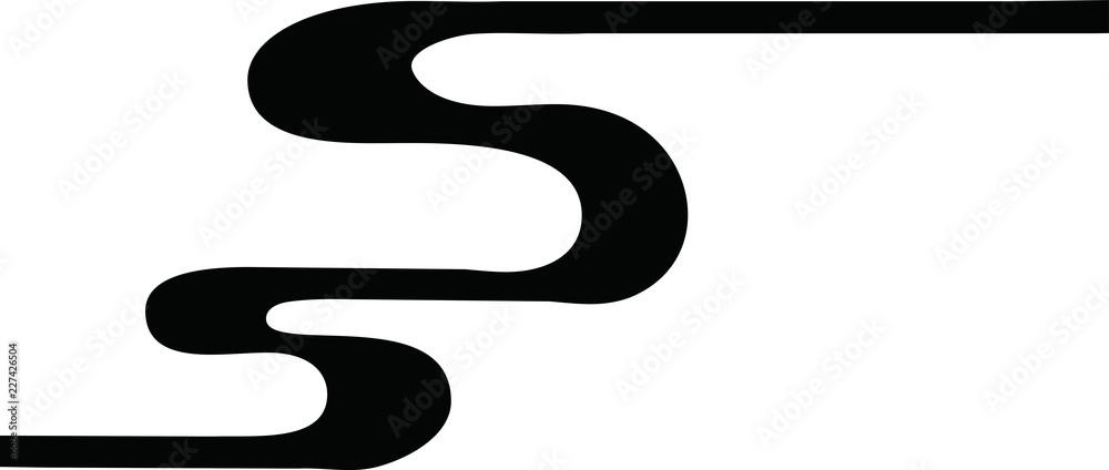 Abstract curve design silhouette Abstract curve design silhouette