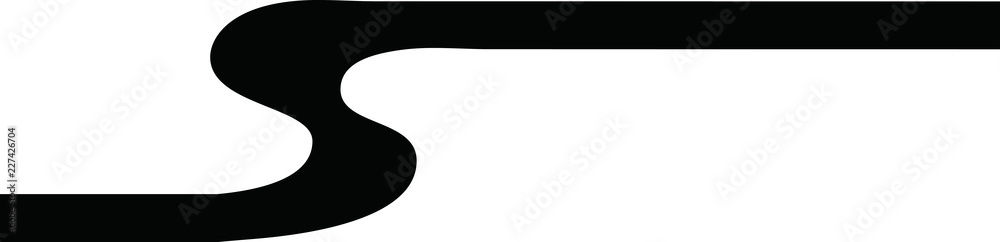 Abstract curve design silhouette Abstract curve design silhouette