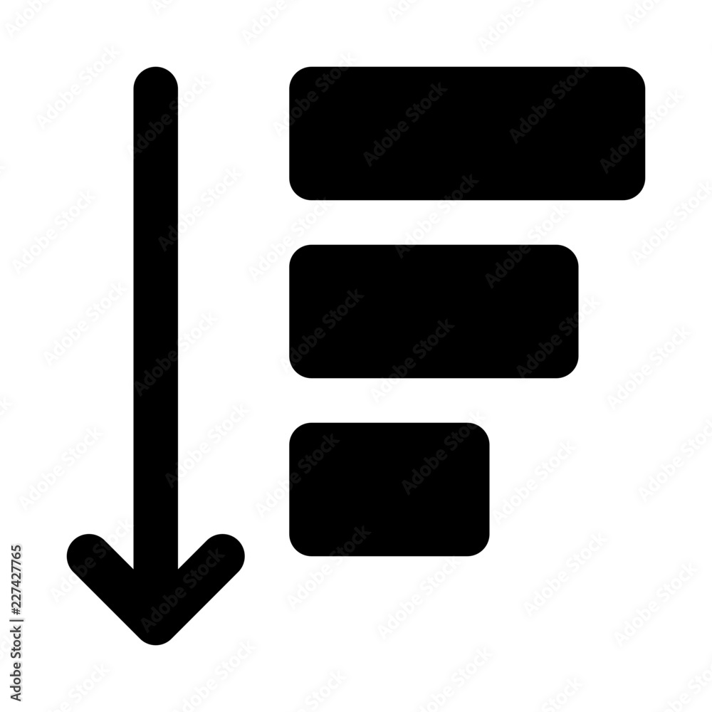 Sort Amount Down Application Web Interface Software vector icon Sort Amount Down Application Web Interface Software vector icon