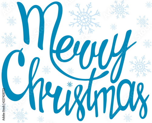 Merry Christmas. Holiday lettering. Winter illustration. Happy New Year