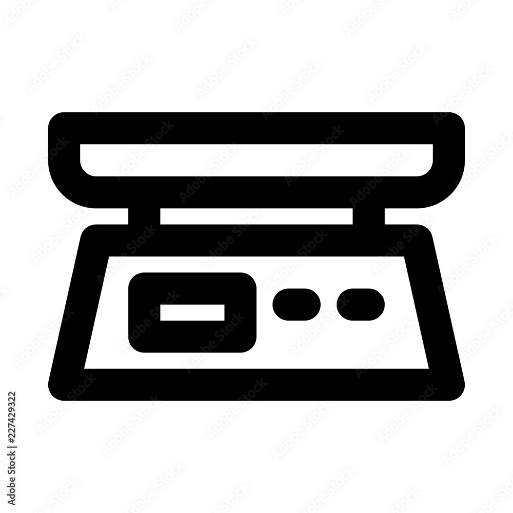 Scale Electronics Devices Technology Products vector icon Scale Electronics Devices Technology Products vector icon