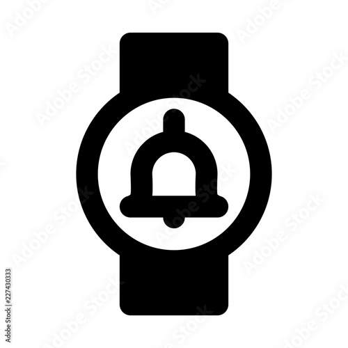 Smartwatch Alarm Bell Signal Alert vector icon