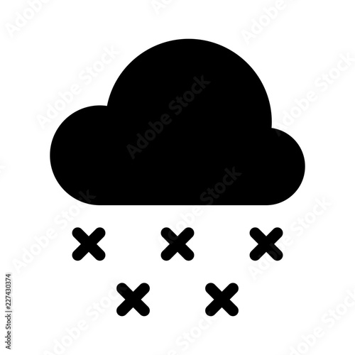 Snow Cloud Winter Season Cool Cold vector icon