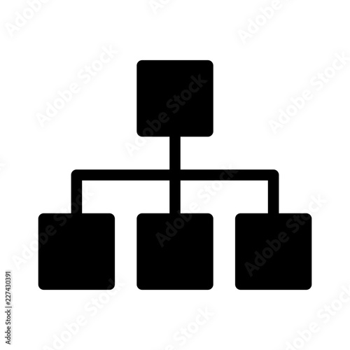 Sitemap Hierarchy Web Organigram Structure vector icon