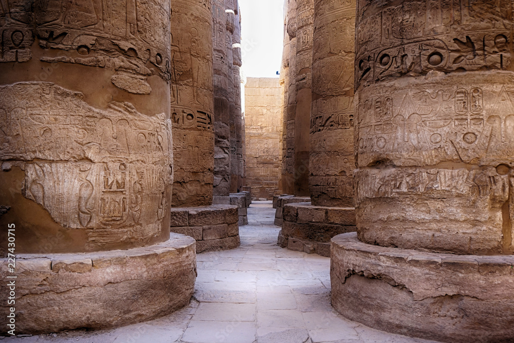 Great Hypostyle Hall and clouds at the Temples of Karnak Great Hypostyle Hall and clouds at the Temples of Karnak