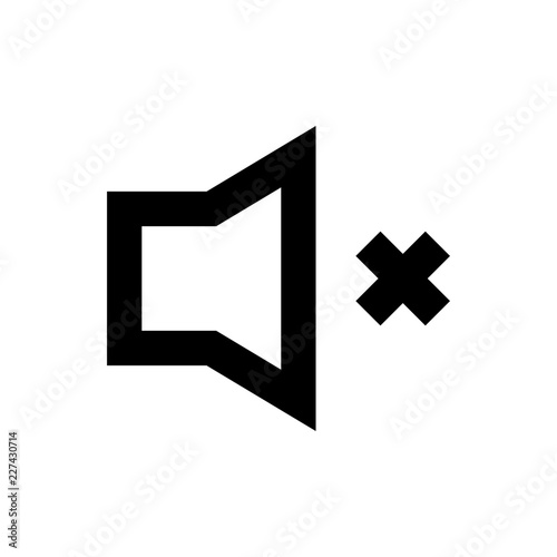 Speaker Audio Mute Music Gui Web vector icon
