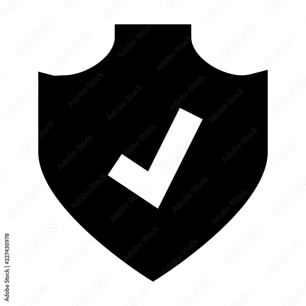 Shield Check Security Protect Protection Secure vector icon Shield Check Security Protect Protection Secure vector icon