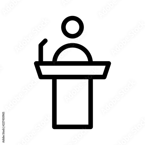Speaker Conference Presentation Workshop Business vector icon