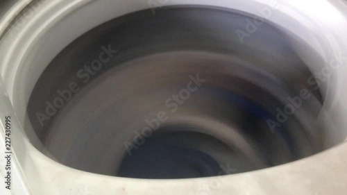 Washing machine is spinning dry.