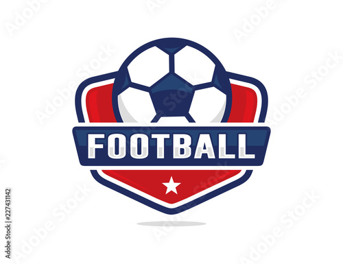 Football soccer logo template