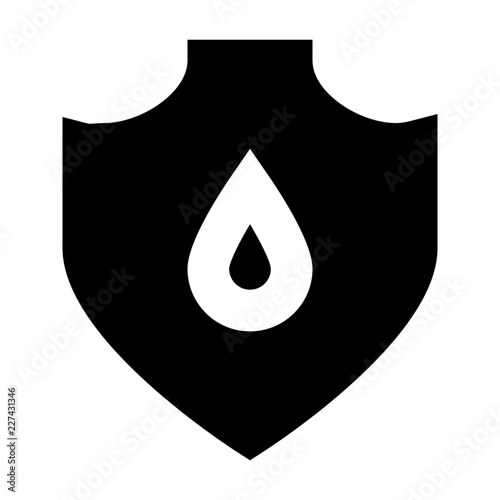 Shield Water Resist Security Protect Protection Secure vector icon