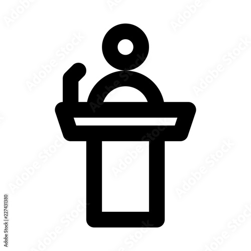 Speaker Conference Presentation Workshop Business vector icon