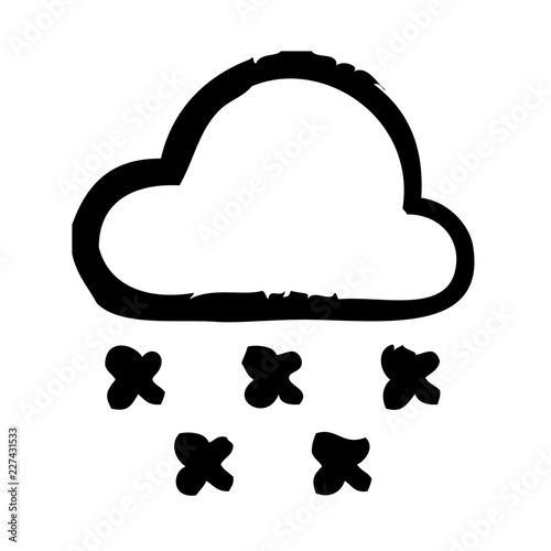 Snow Cloud Winter Season Cool Cold vector icon