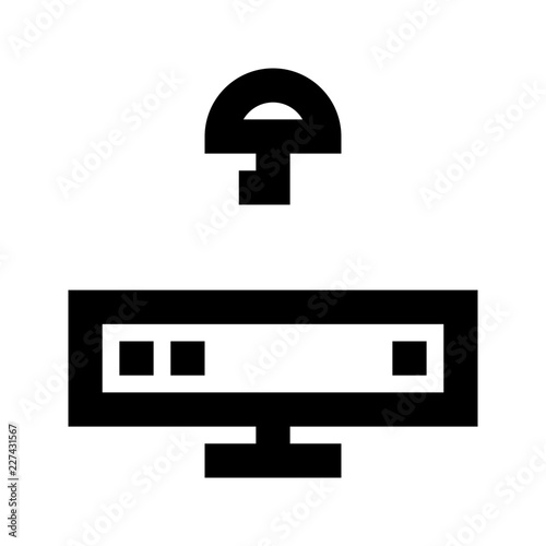 Server Umbrella Security Protect Protection Secure vector icon