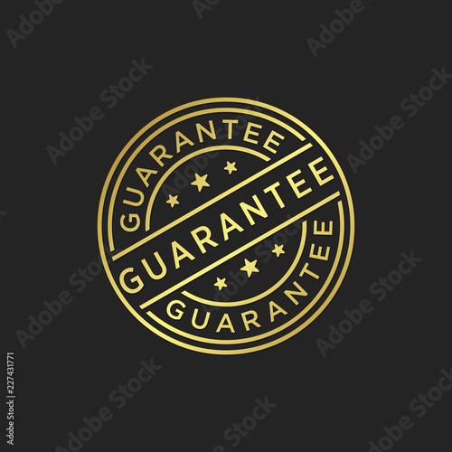 Guarantee stamp seal vector template