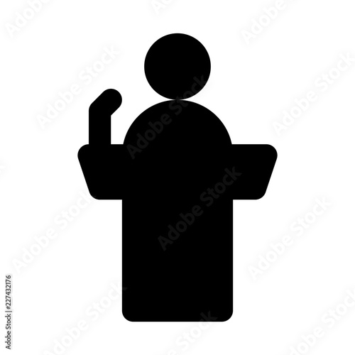 Speaker Conference Presentation Workshop Business vector icon