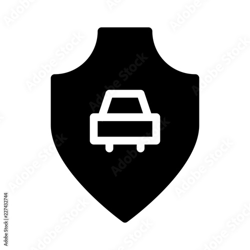 Shield Car Insurance Protection Guarantee Promise vector icon