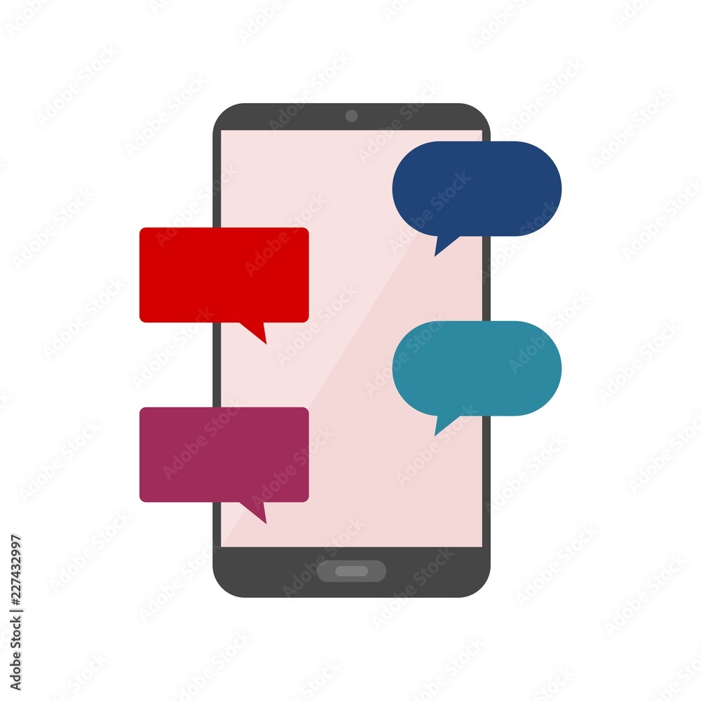Flat design concept message and chat Flat design concept message and chat