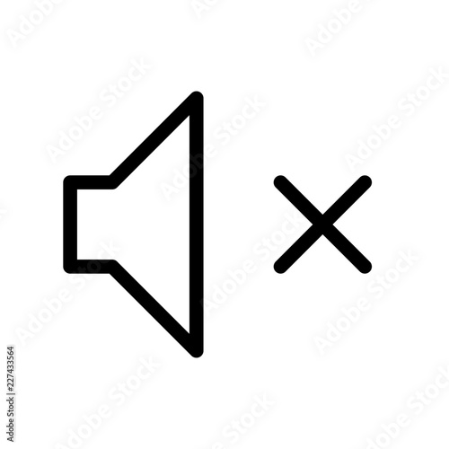 Speaker Off Interface UI UX Software App vector icon
