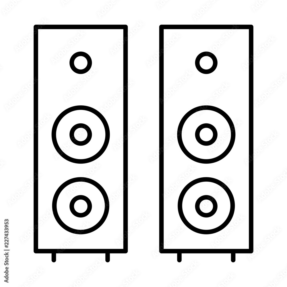 Speaker Stereo Housekeeping Home Furniture Living Interior vector icon Speaker Stereo Housekeeping Home Furniture Living Interior vector icon