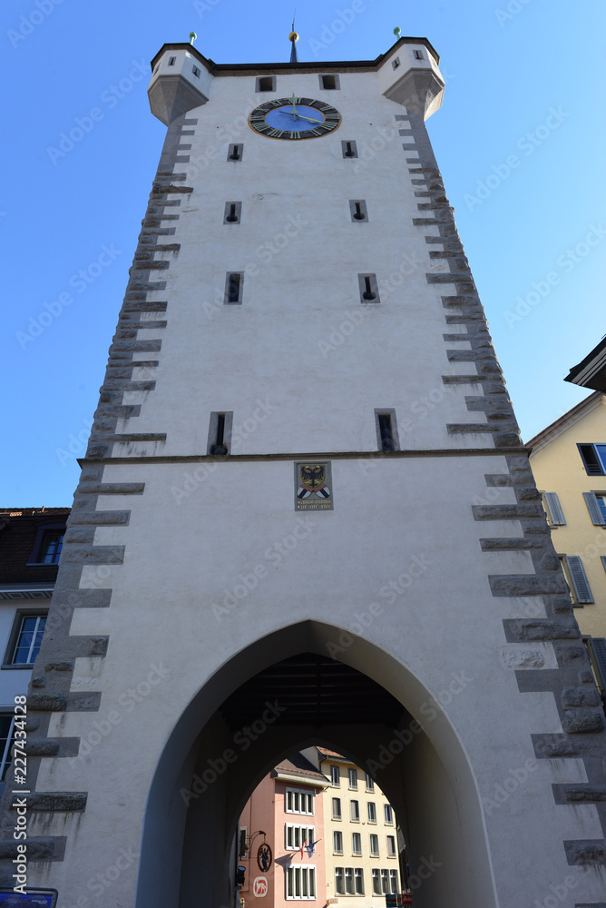 Stadtturm Baden im Kanton Aargau