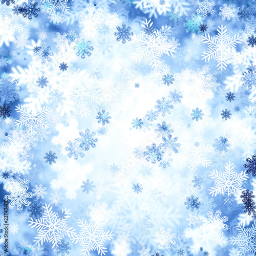 Abstract Holiday Snowflakes Background