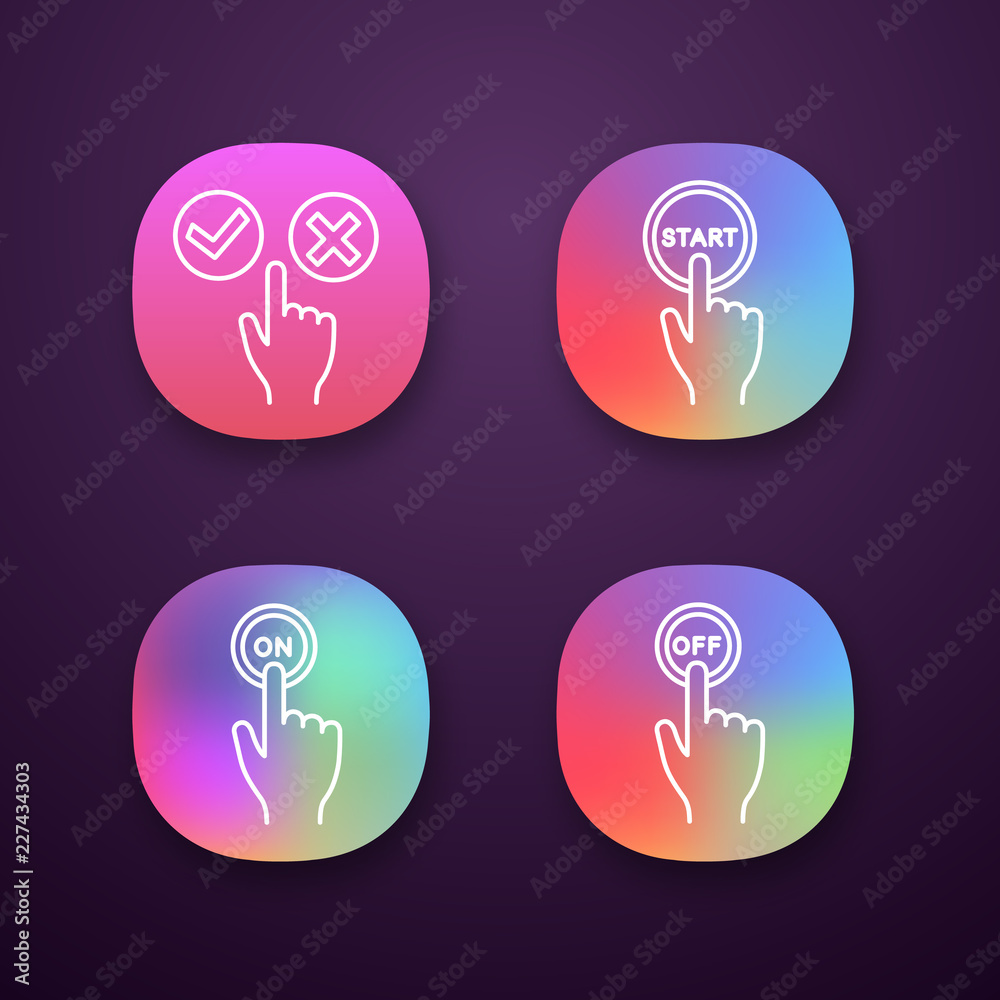 Click app icons set Click app icons set
