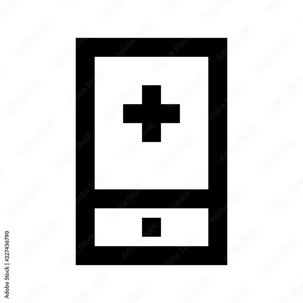 Obraz premium Smartphone App Medicine Hospital Doctor Medical vector icon