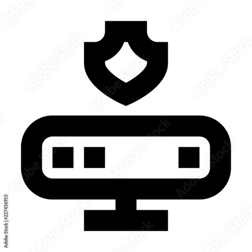 Server Shield Security Protect Protection Secure vector icon