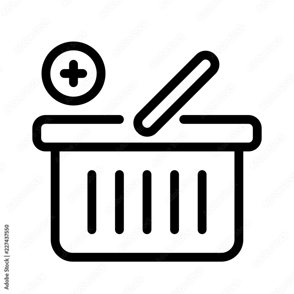 Shopping E Commerce Shoping Basket Sell Add vector icon Shopping E Commerce Shoping Basket Sell Add vector icon