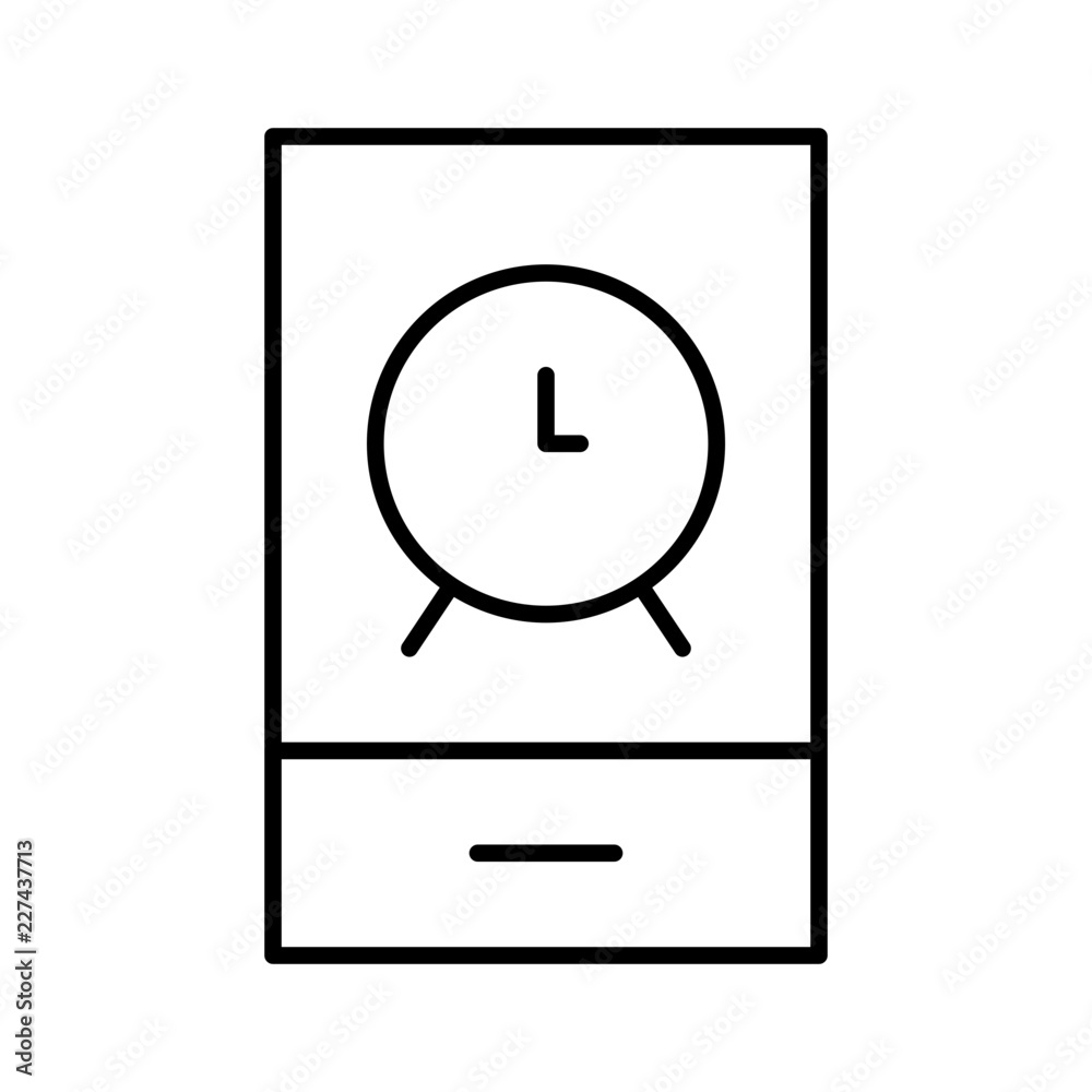 Smartphone Wake UP Alarm Bell Signal Alert vector icon Smartphone Wake UP Alarm Bell Signal Alert vector icon
