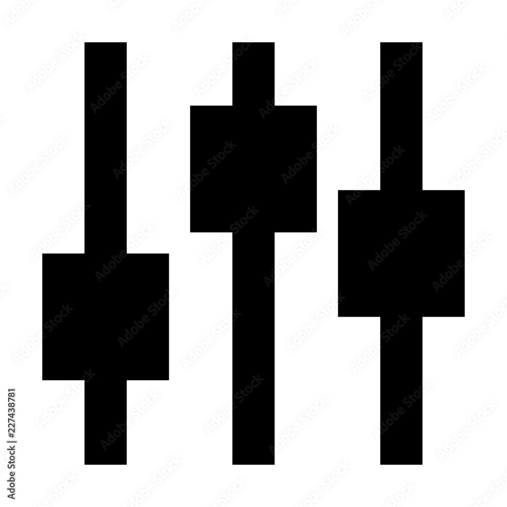 Settings Slider Vertical Interface Gui Web vector icon Settings Slider Vertical Interface Gui Web vector icon