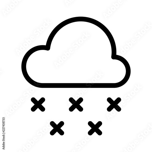 Snow Cloud Winter Season Cool Cold vector icon