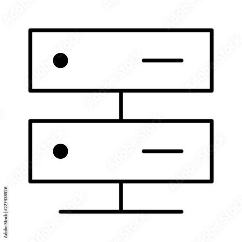Server Hardware Cloud Device Datacenter vector icon