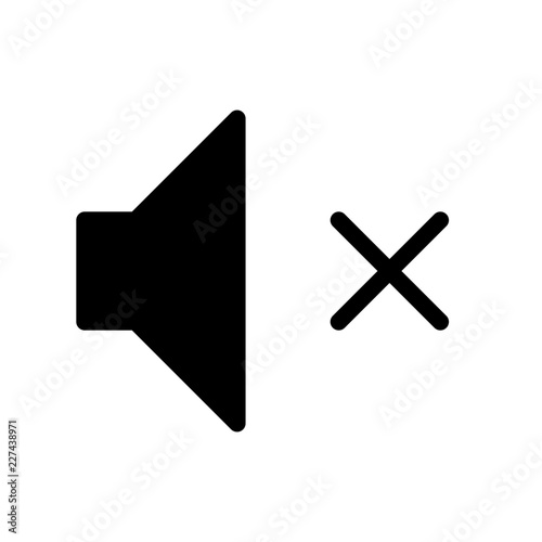 Speaker Off Interface UI UX Software App vector icon