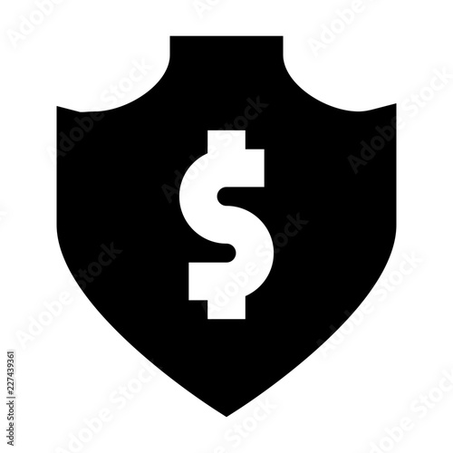 Shield Dollar Security Protect Protection Secure vector icon