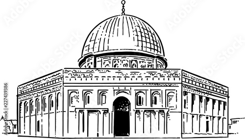 Dome of the Rock Jerusalem vector