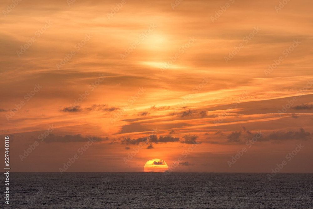 Dipping Sun on the North Cornwall Coast